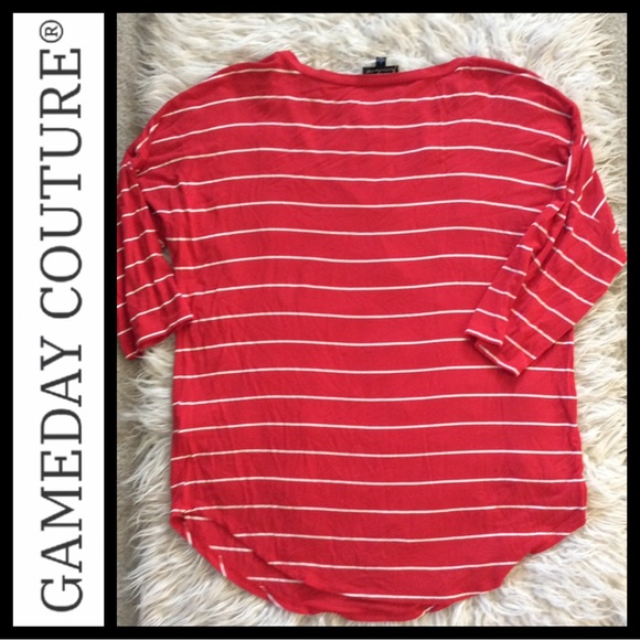 NWOT Gameday Couture Ohio State Striped Tee - Picture 3 of 5